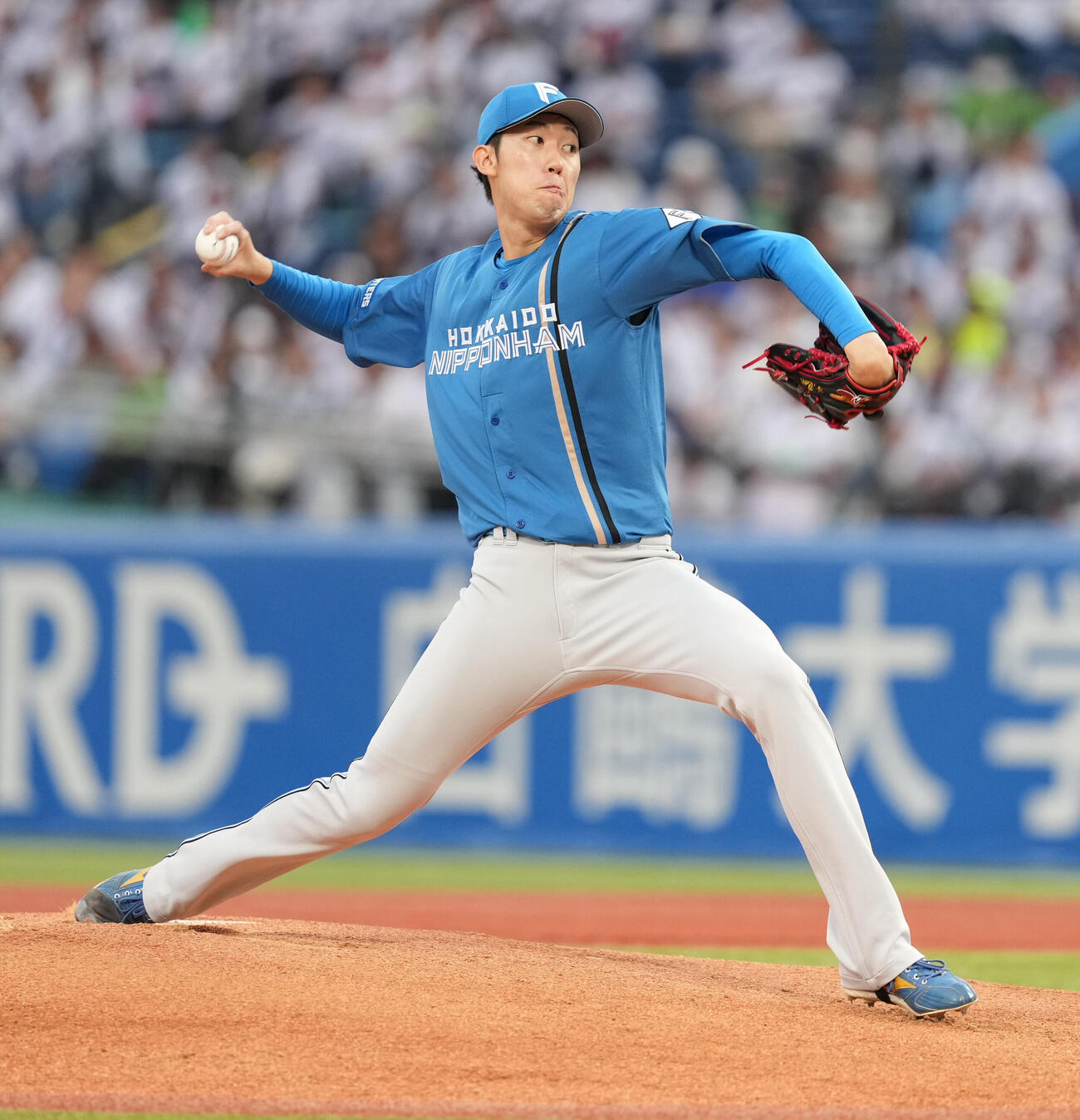 ヤクルト対日本ハム　日本ハム先発の福島蓮（撮影・小沢裕）