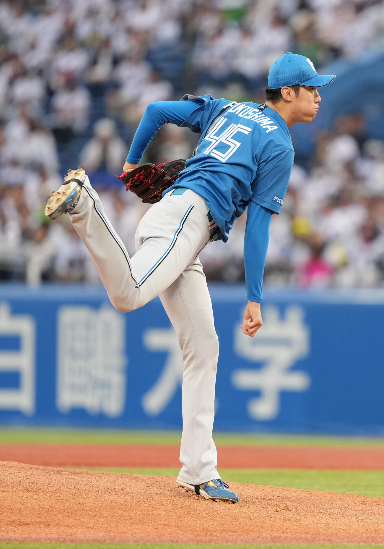 ヤクルト対日本ハム　日本ハム先発の福島蓮（撮影・小沢裕）　