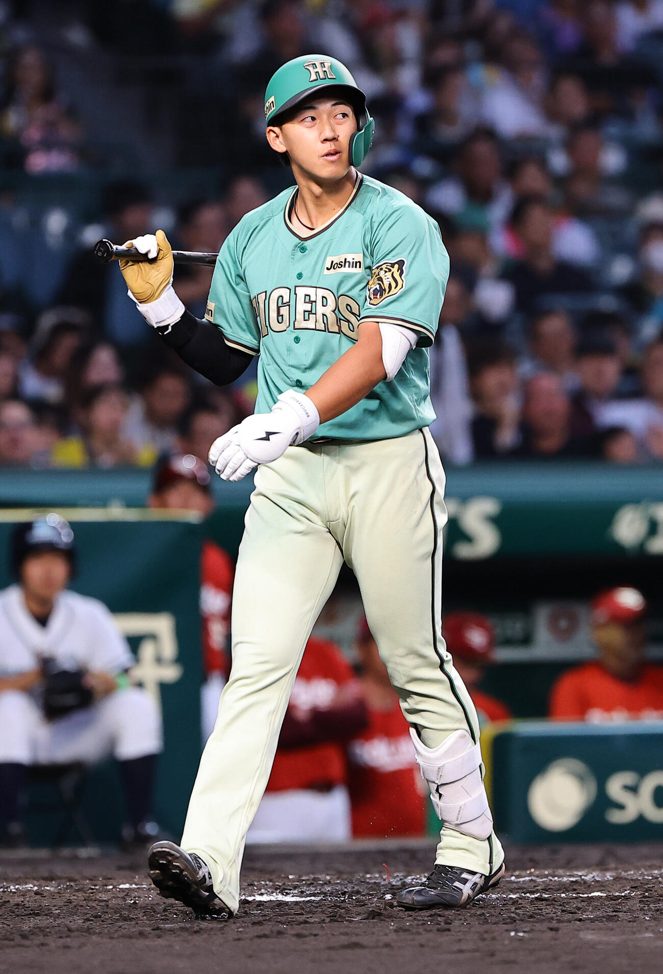 阪神対楽天　3回裏阪神1死二塁、立石正広は三振に倒れる（撮影・上田博志）