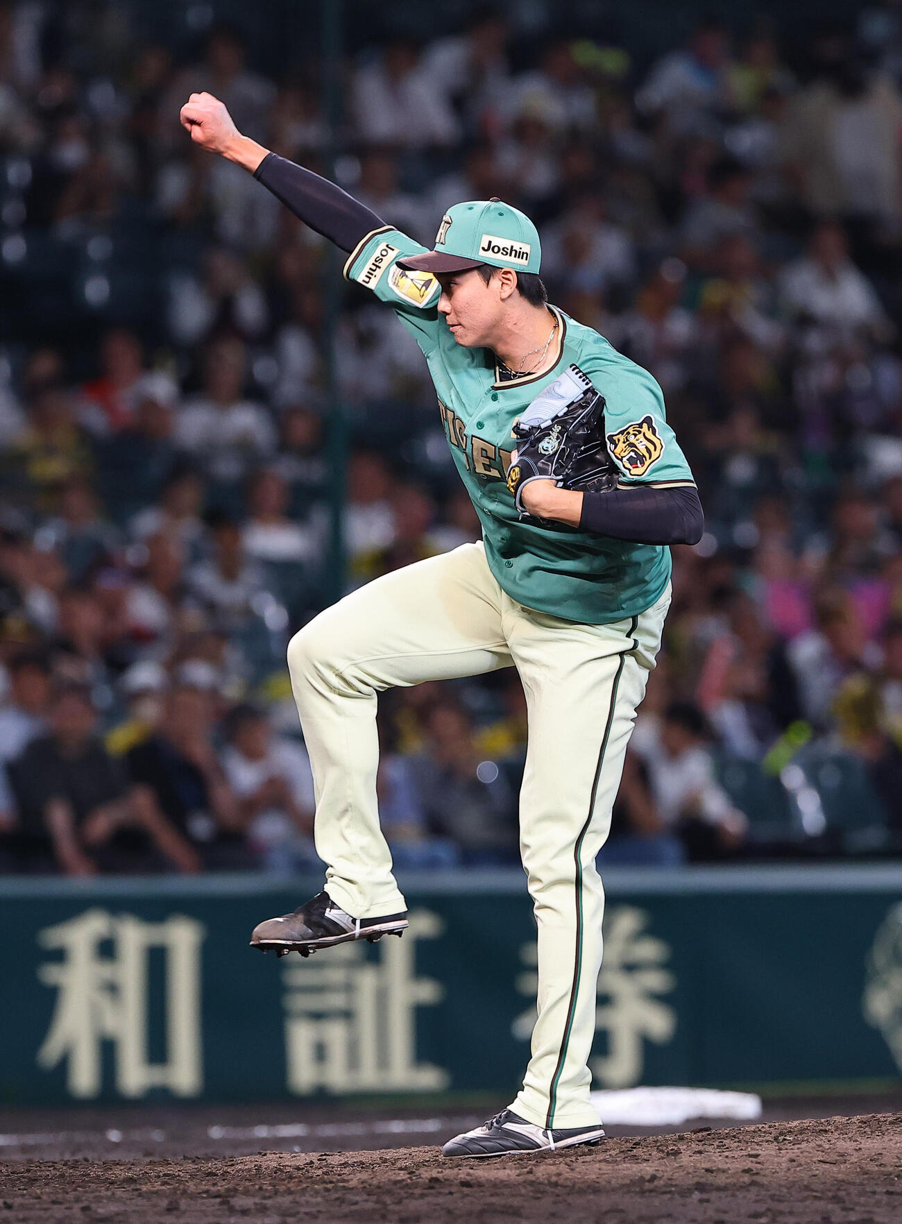 阪神対楽天　阪神3番手の湯浅京己（撮影・上田博志）