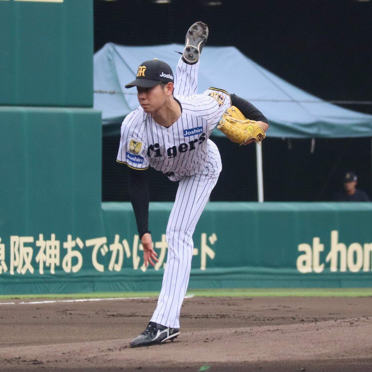 26年6月5日　ファーム・リーグ西地区オリックス戦に先発した阪神下村海翔投手（撮影・村松万里子）