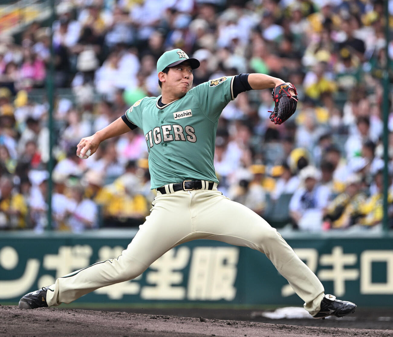 阪神対楽天　7回に登板する阪神畠世周（撮影・和賀正仁）