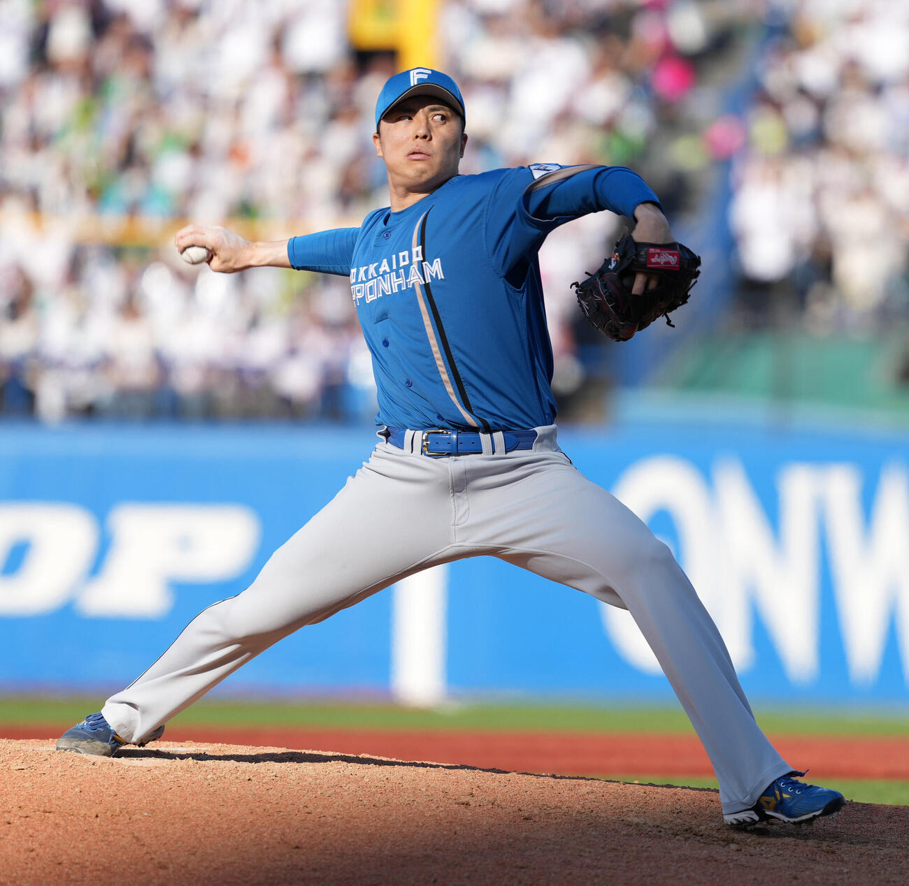 ヤクルト対日本ハム　日本ハム4番手で登板した田中正義（撮影・小沢裕）　
