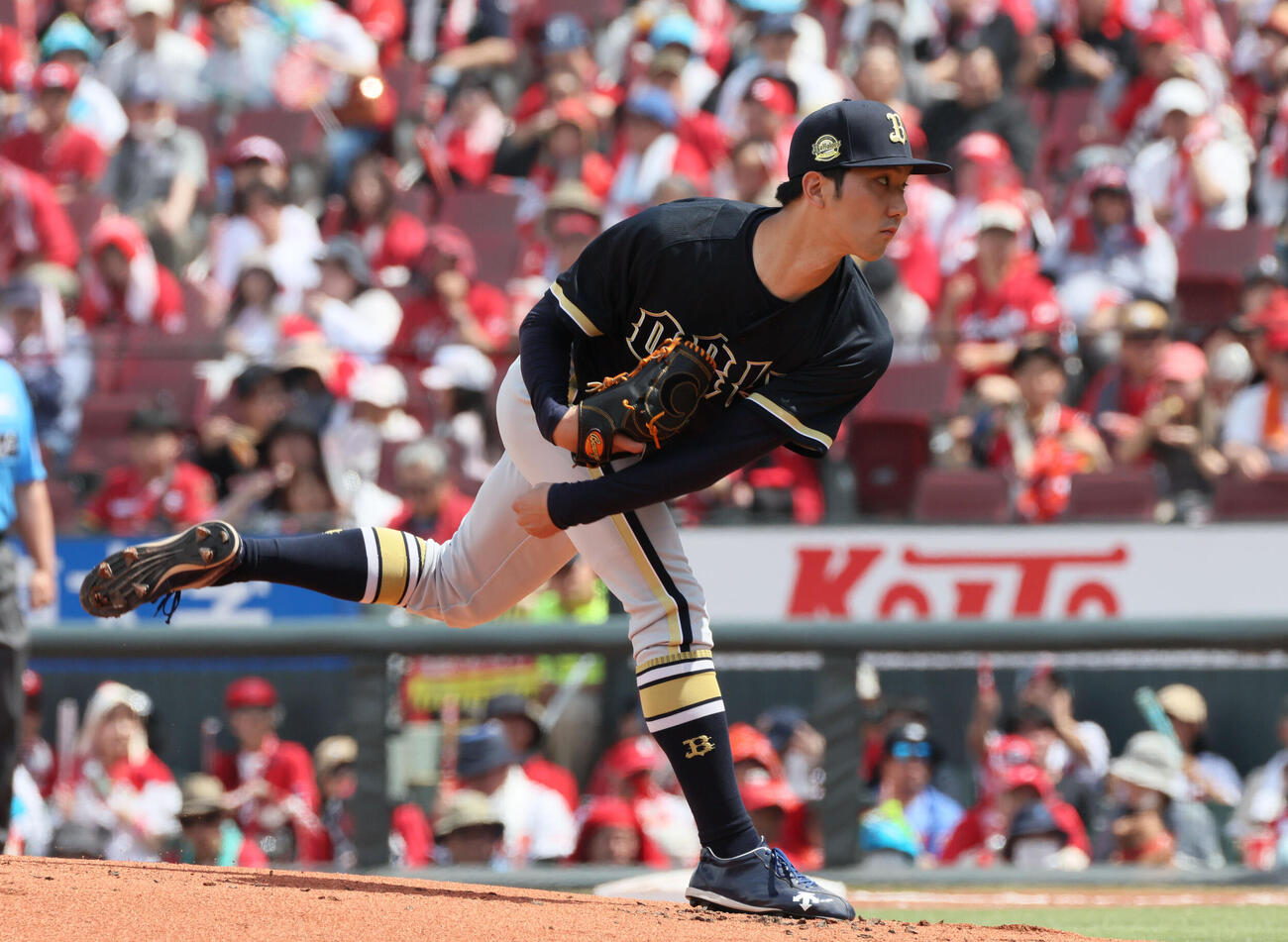 広島対オリックス　オリックス先発の田嶋大樹（撮影・加藤孝規）