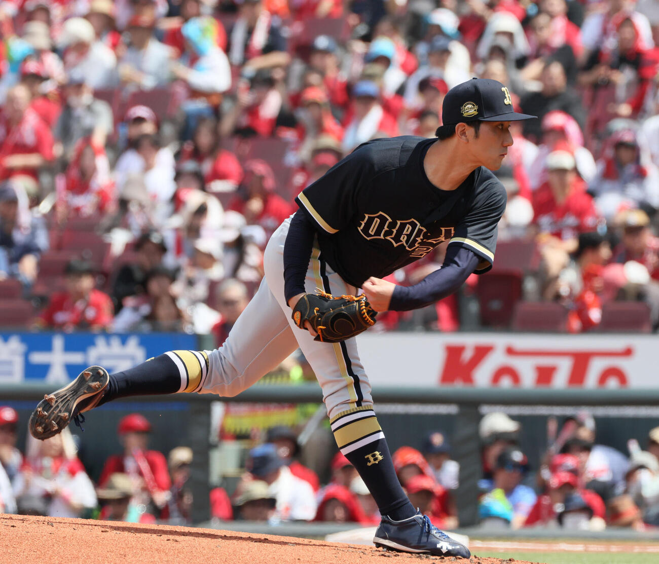 広島対オリックス　オリックス先発の田嶋大樹（撮影・加藤孝規）
