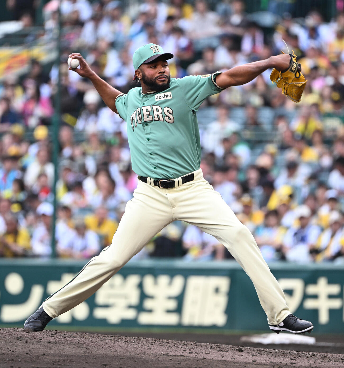 阪神対楽天　9回に登板する阪神ドリス（撮影・和賀正仁）