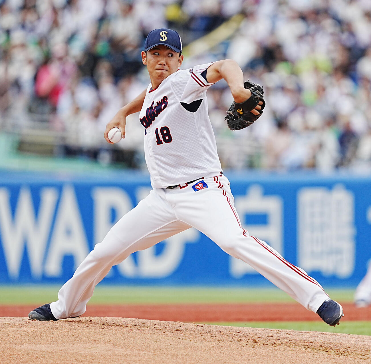 ヤクルト対日本ハム　ヤクルト先発の奥川恭伸（撮影・小沢裕）　