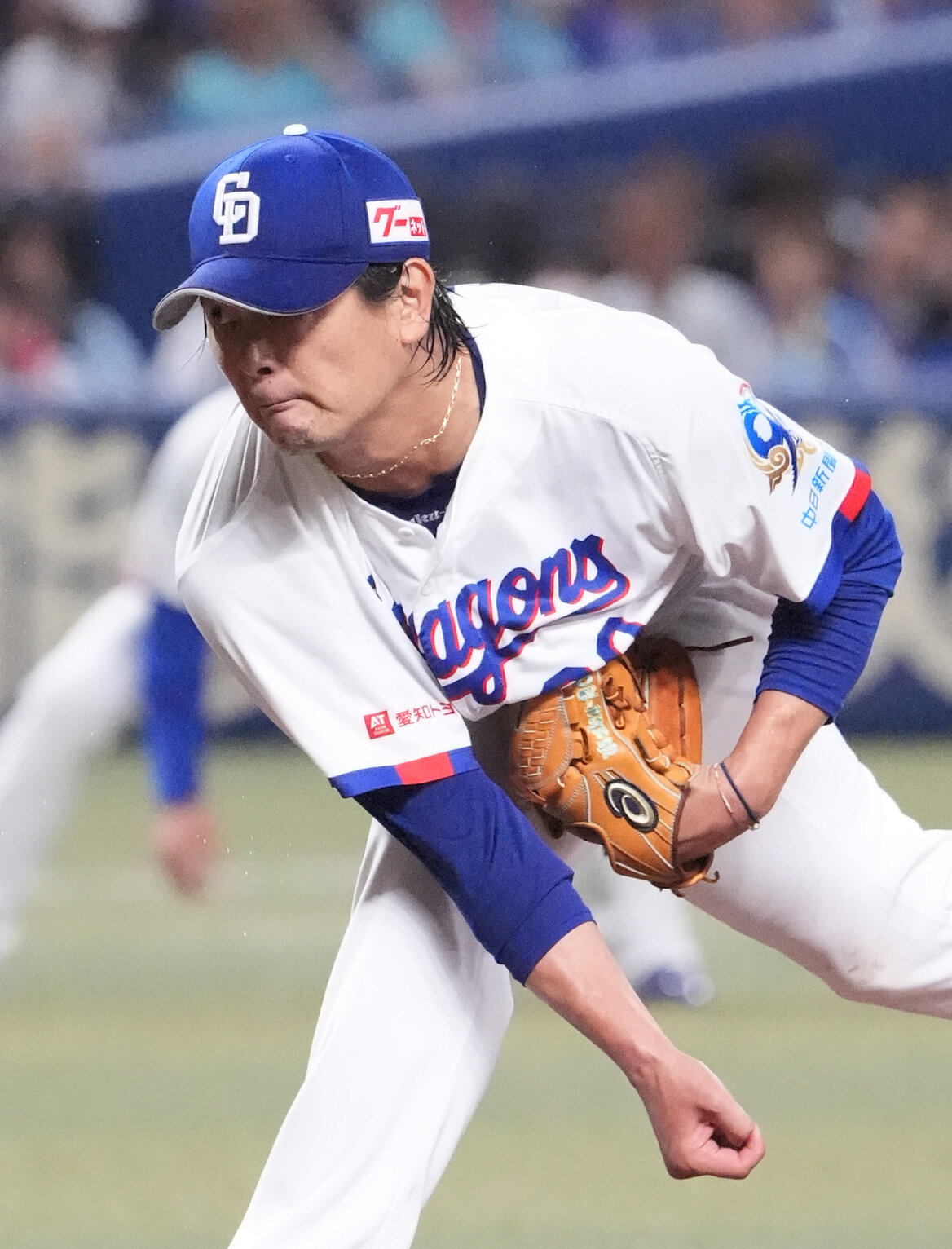 プロ野球交流戦中日対西武　2回表、力投する中日先発の涌井秀章（撮影・森本幸一）