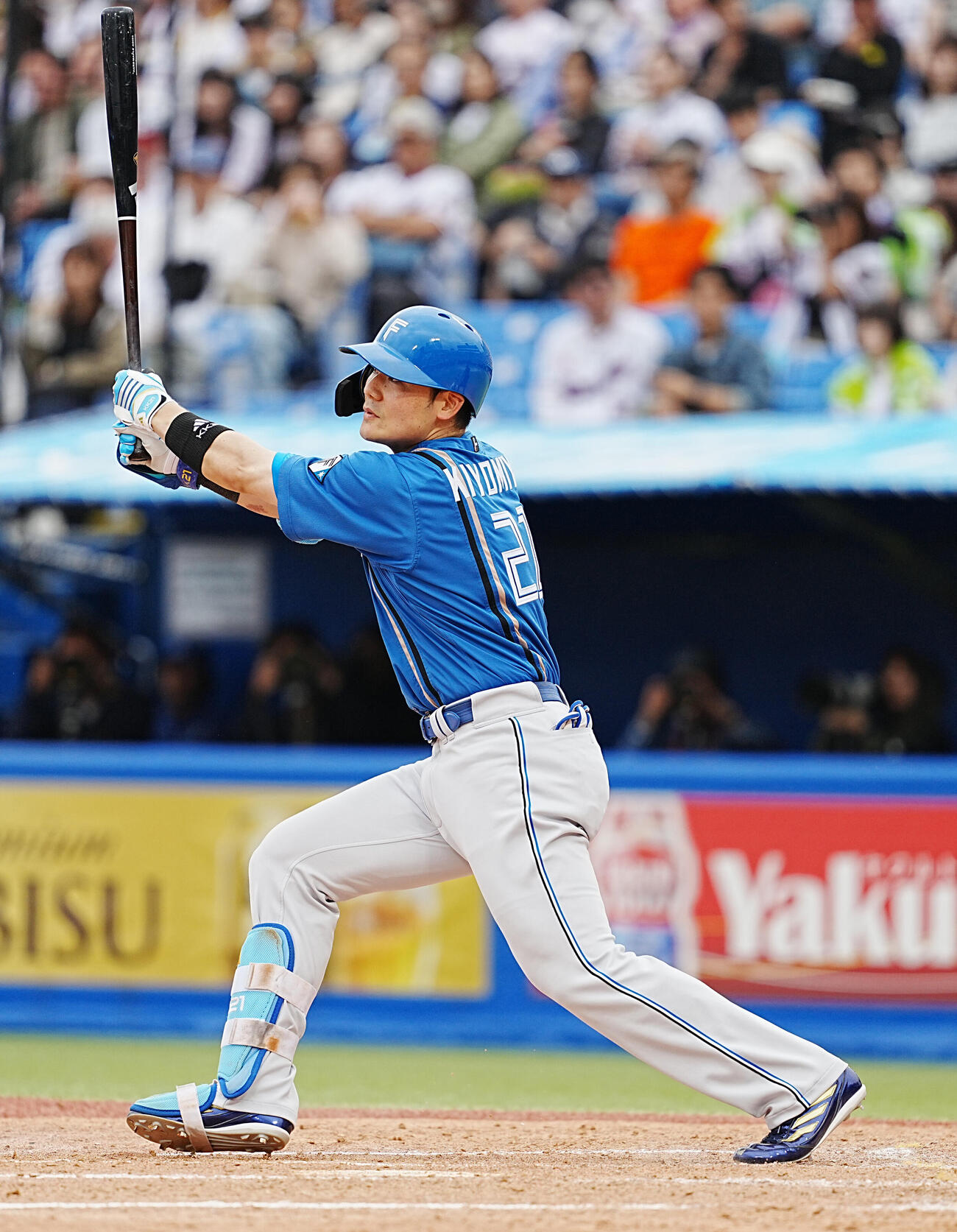 ヤクルト対日本ハム　5回表日本ハム2死二塁、清宮幸太郎は中適時二塁打を放つ（撮影・小沢裕）