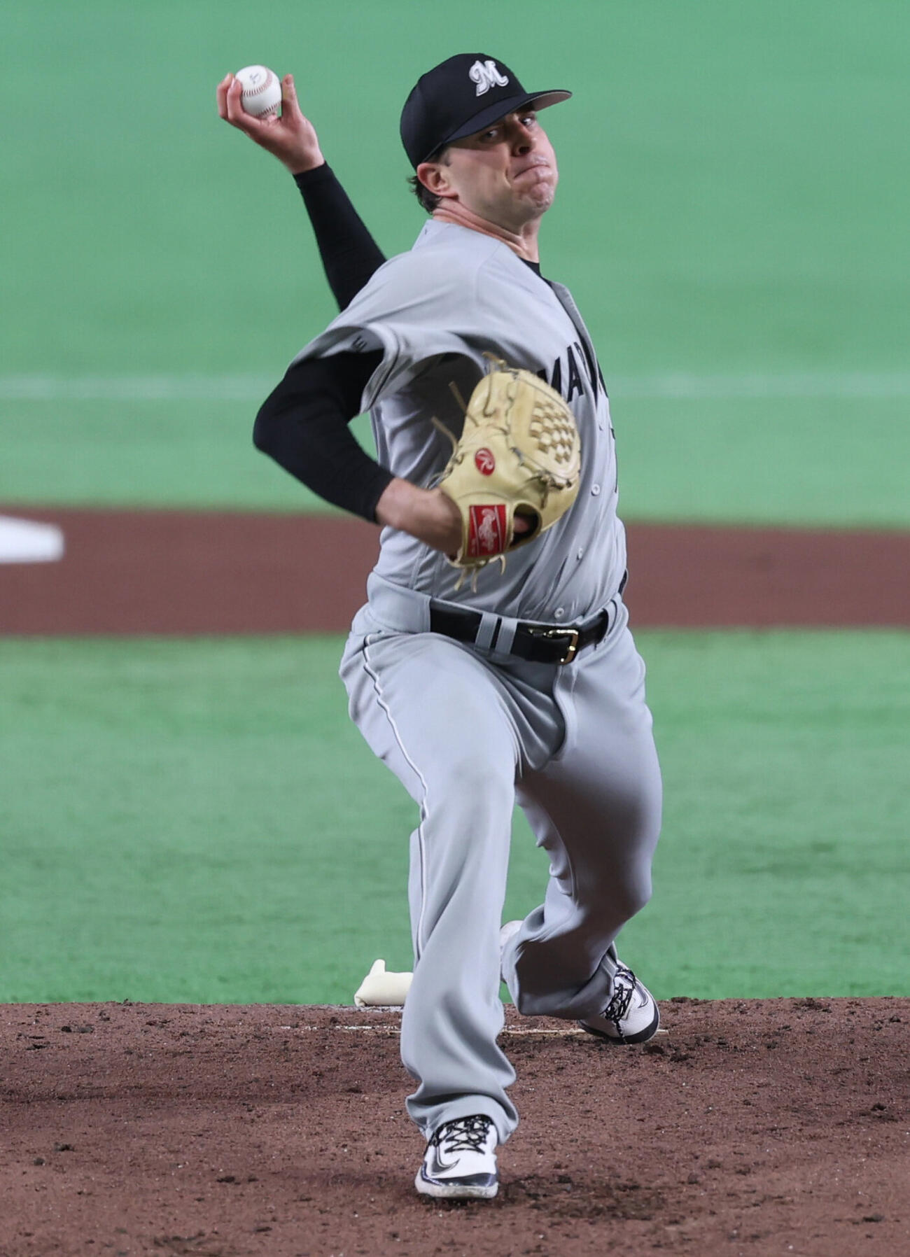 交流戦　巨人対ロッテ　力投するロッテ先発サム・ロング（撮影・水谷安孝）＝2026年6月7日