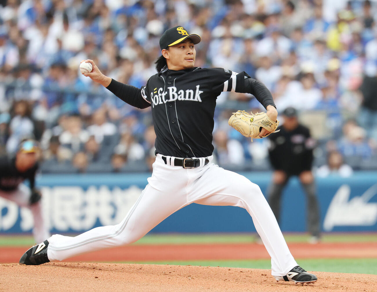 DeNA対ソフトバンク　ソフトバンク先発の徐若熙（撮影・宮地輝）