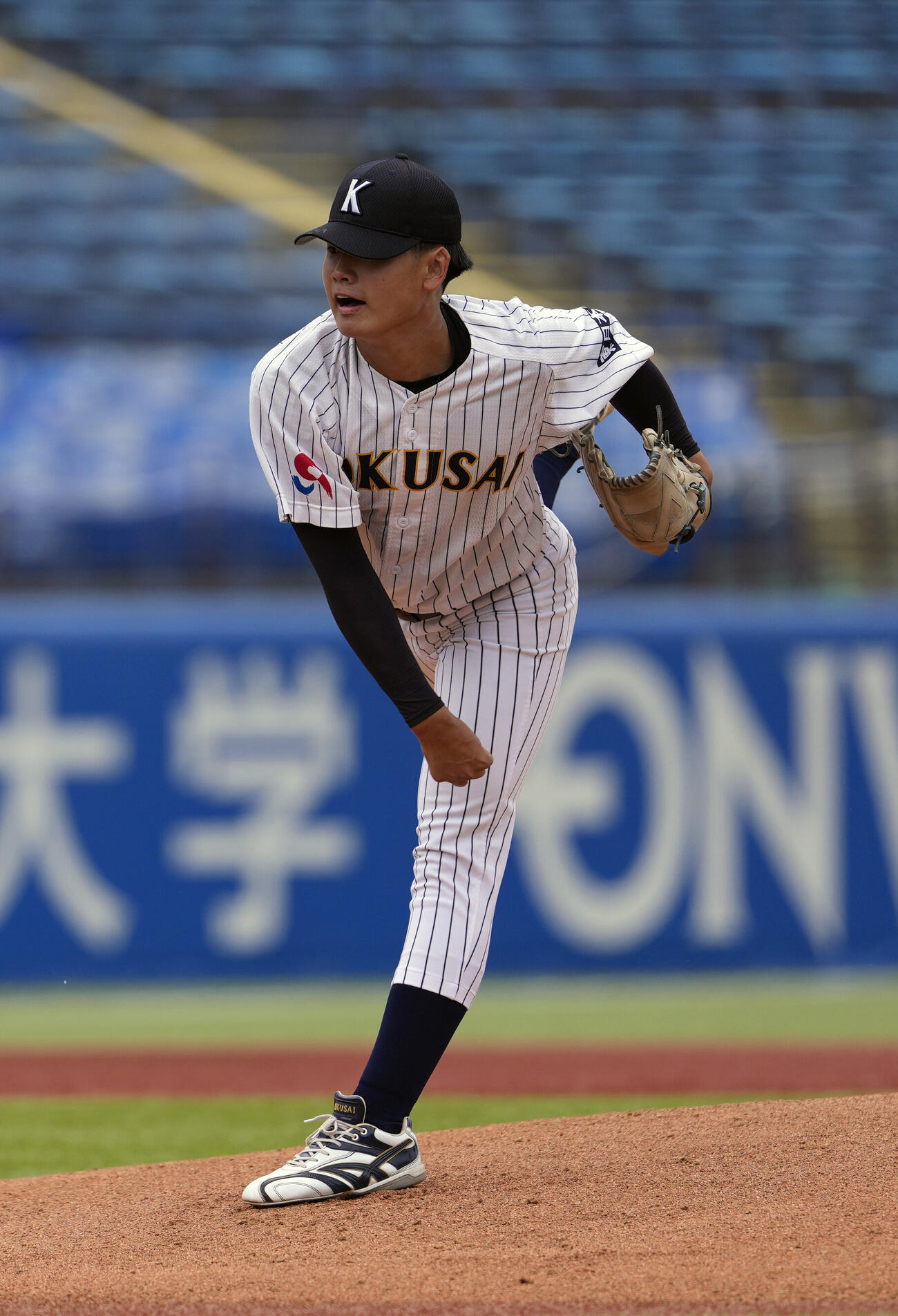 全日本大学野球選手権大会　国際武道大対東日本国際大　力投する先発の東日本国際大・菊池孝輔（撮影・小島史椰）