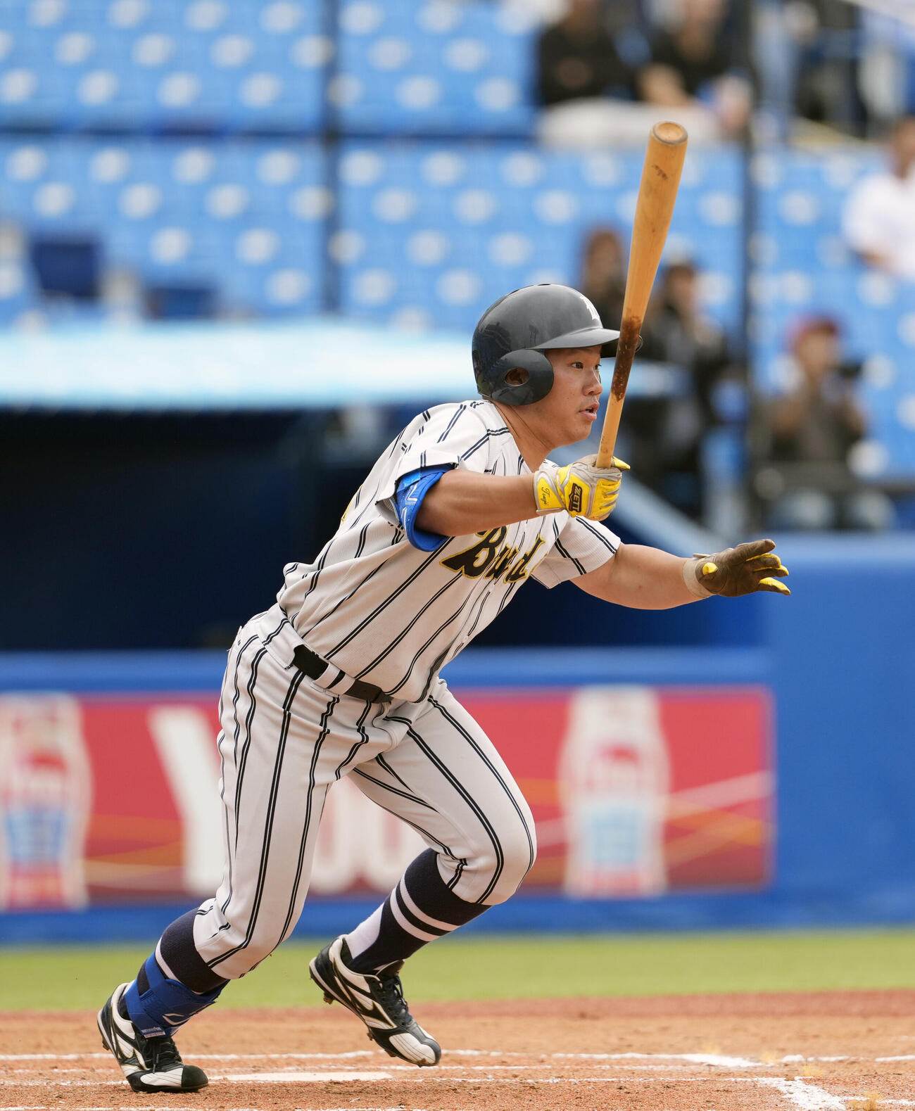 全日本大学野球選手権大会　国際武道大対東日本国際大　2回表国際武道大1死一、二塁、先制適時打を放つ伊藤太一（撮影・小島史椰）