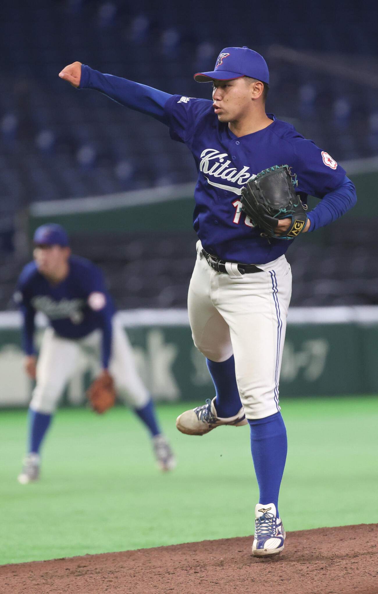 北九州市立大対花園大　先発した北九州市立大・山下薫輝（撮影・柴田隆二）（＝2026年6月8日）　