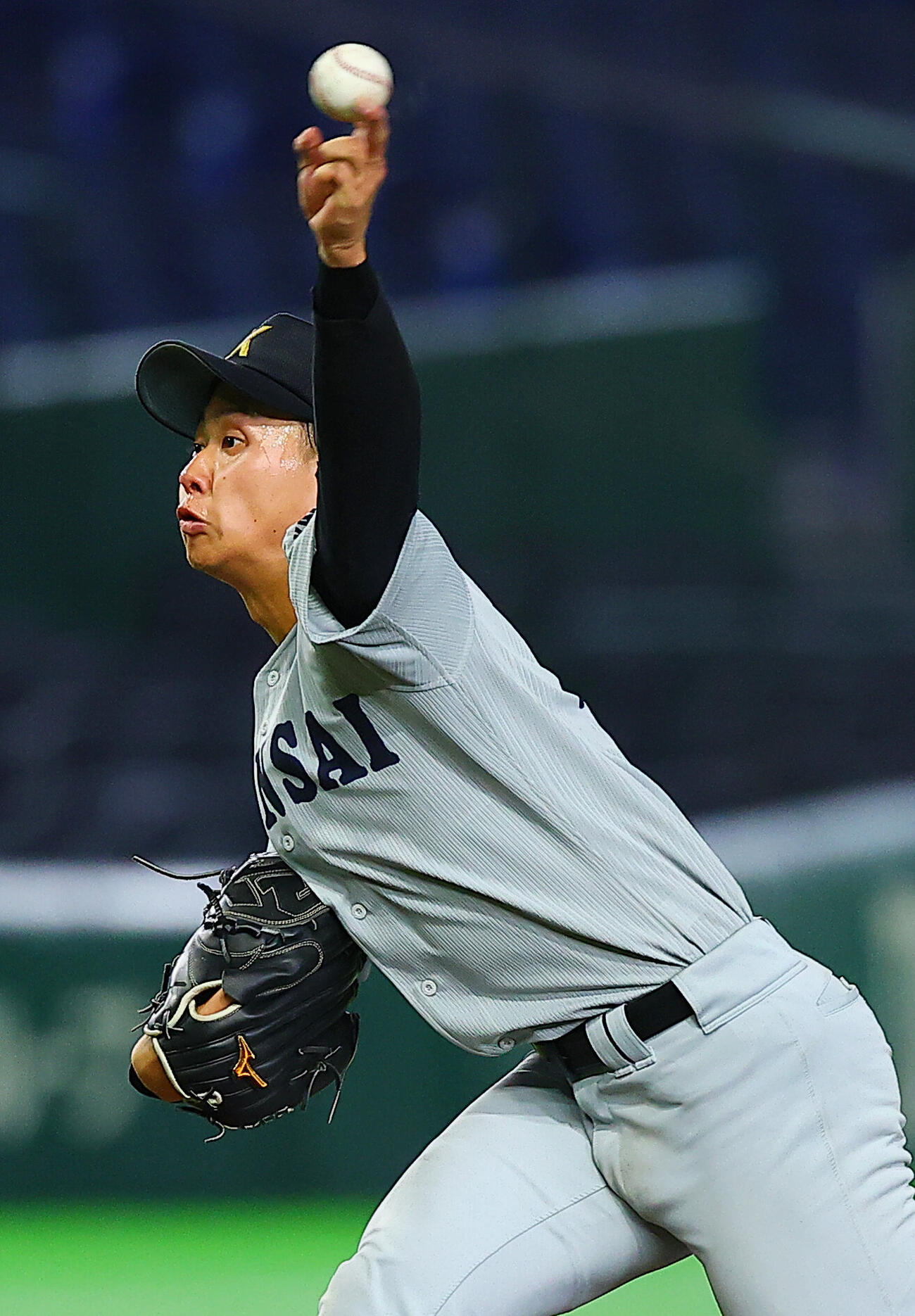 全日本大学野球選手権　北海学園大対関大　力投する関大・米沢友翔（撮影・野上伸悟）
