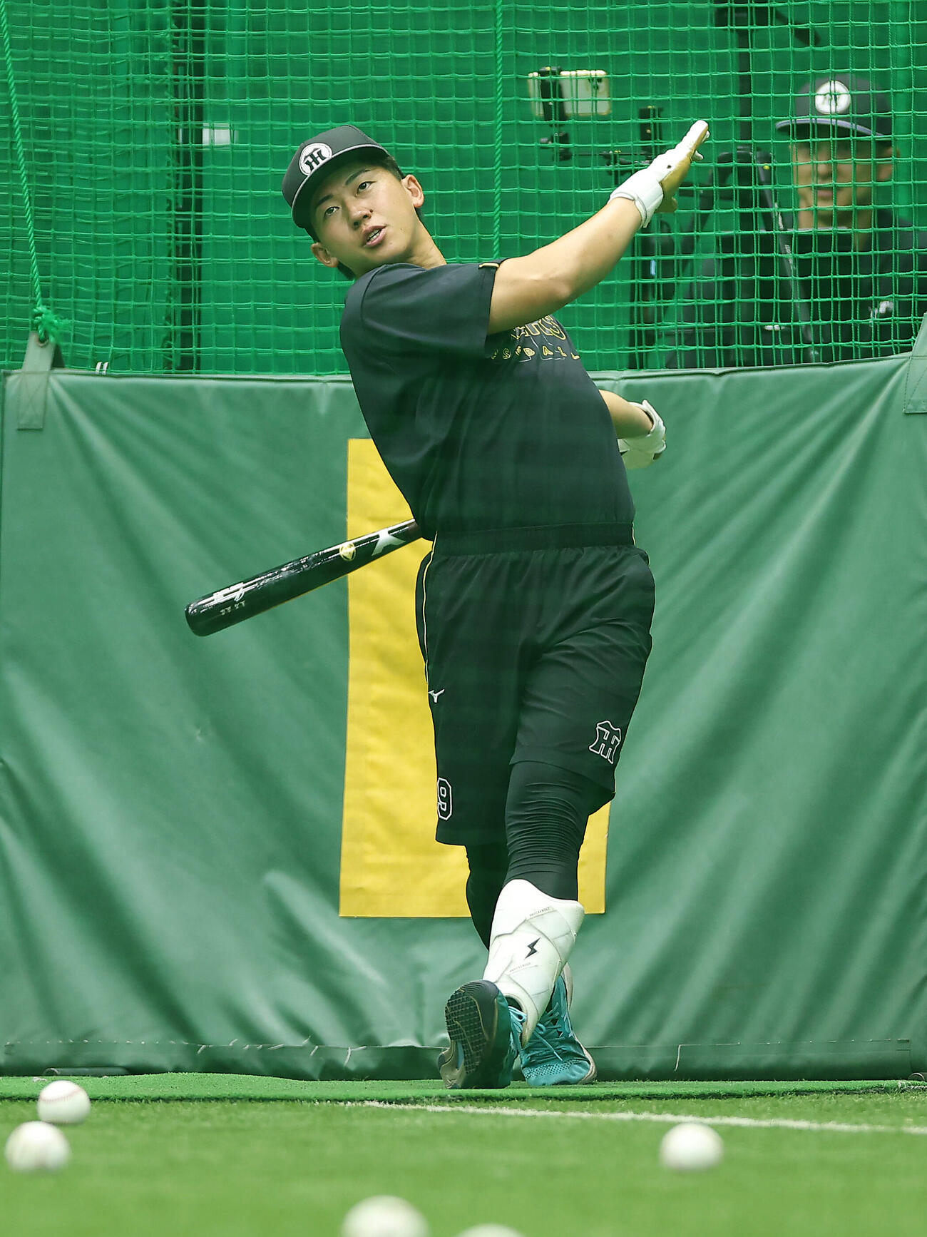 打撃練習を行う阪神立石正広（撮影・前田充）