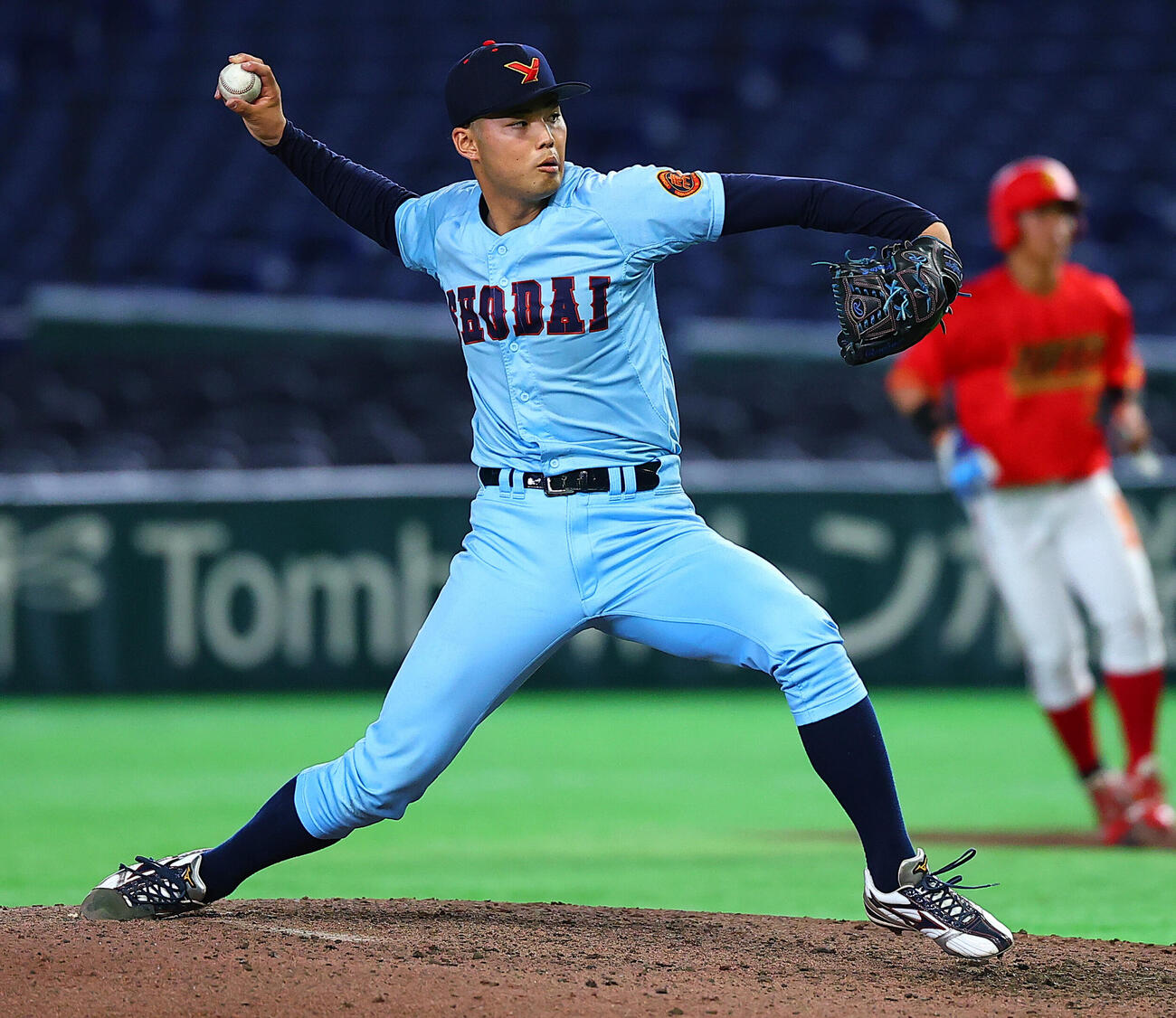 全日本大学野球選手権　日本文理大対横浜商大　横浜商大先発の佐藤諒音（撮影・野上伸悟）