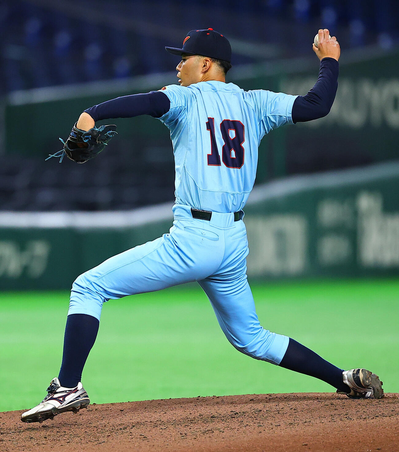 全日本大学野球選手権　日本文理大対横浜商大　横浜商大先発の佐藤諒音（撮影・野上伸悟）
