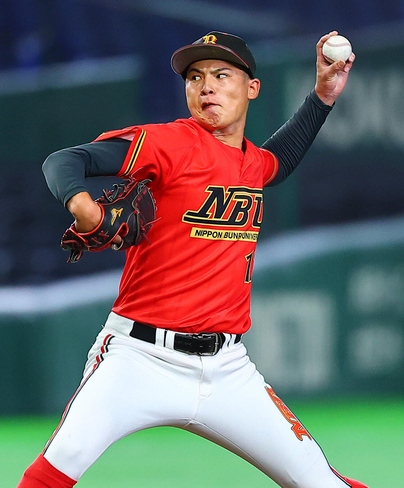 全日本大学野球選手権　日本文理大対横浜商大　日本文理大先発の加峰美波（撮影・野上伸悟）
