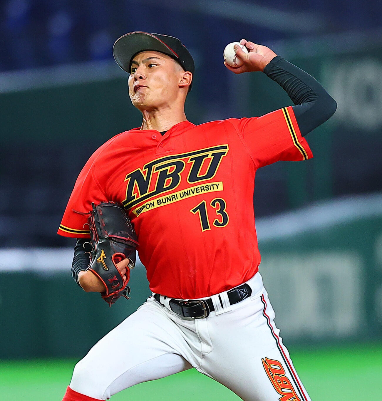 全日本大学野球選手権　日本文理大対横浜商大　日本文理大先発の加峰美波（撮影・野上伸悟）