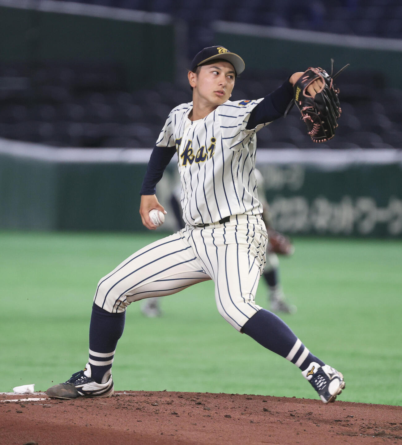 中京大対東海大九州キャンパス　先発した東海大九州キャンパス・春崎公成（撮影・柴田隆二）