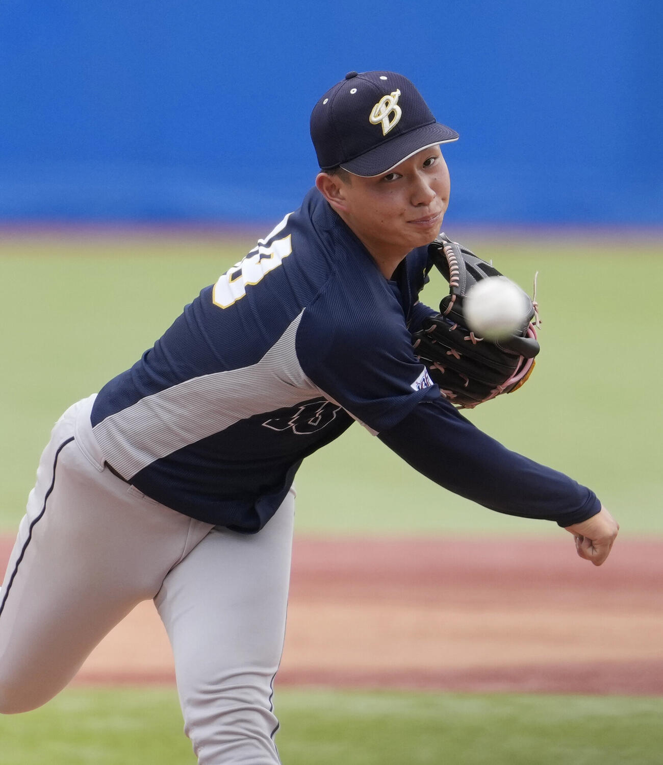 全日本大学野球選手権大会　函館大対上武大　力投する先発の上武大・木口永翔（撮影・小島史椰）＝2026年6月9日