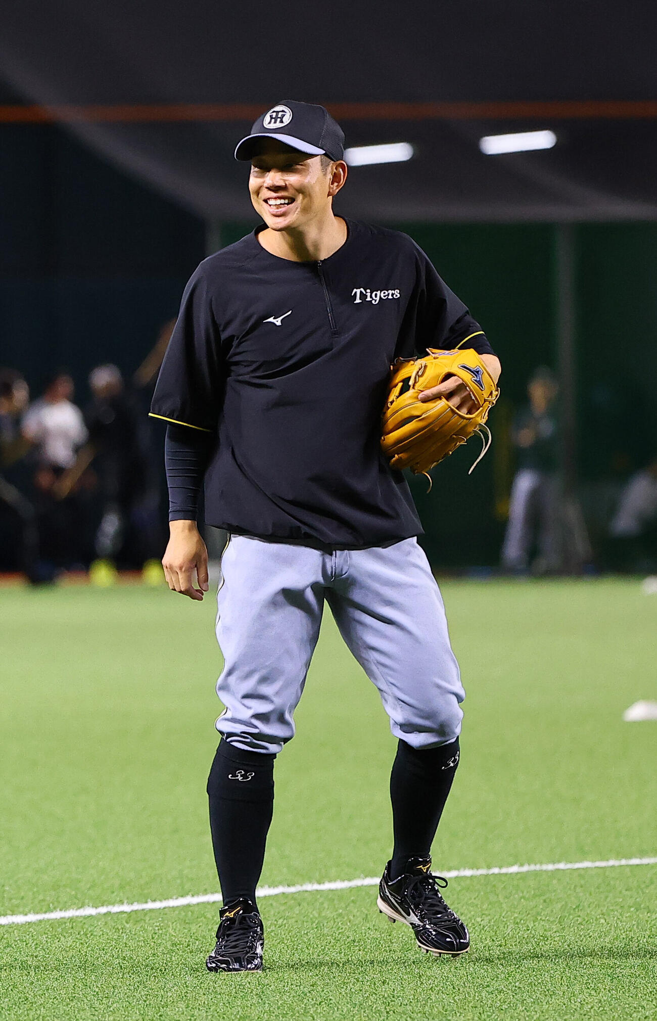 ソフトバンク対阪神　笑顔を見せる糸原健斗（撮影・上田博志）