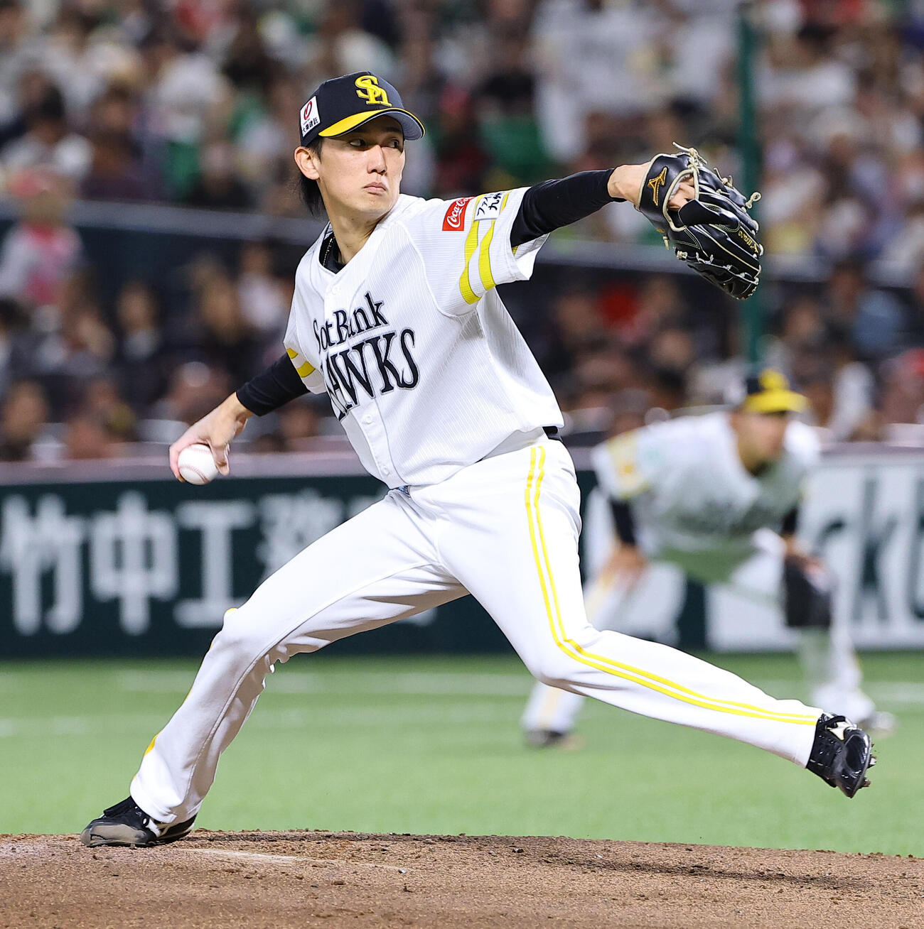 ソフトバンク対阪神　ソフトバンク先発の大津亮介（撮影・上田博志）