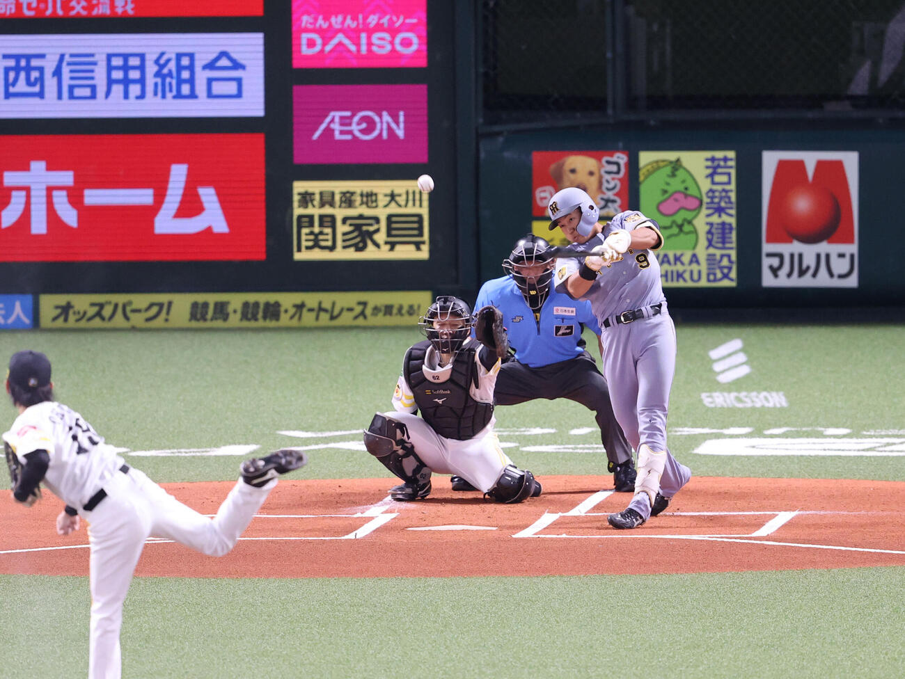 ソフトバンク対阪神　1回表阪神無死、立石正広は中前打を放つ　（撮影・梅根麻紀）