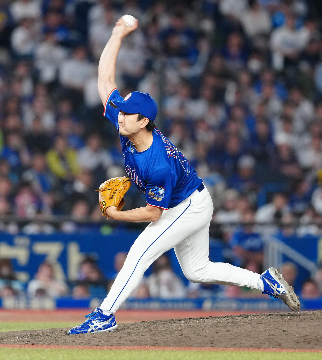 ロッテ対中日　7回裏から3番手で登板した中日藤嶋健人（撮影・鈴木みどり）