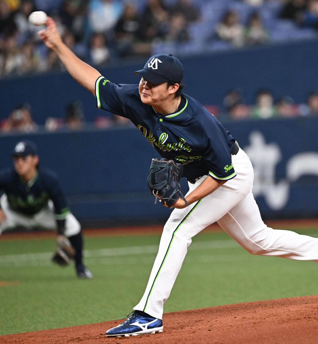 オリックス対ヤクルト　先発するヤクルト松本健吾（撮影・和賀正仁）