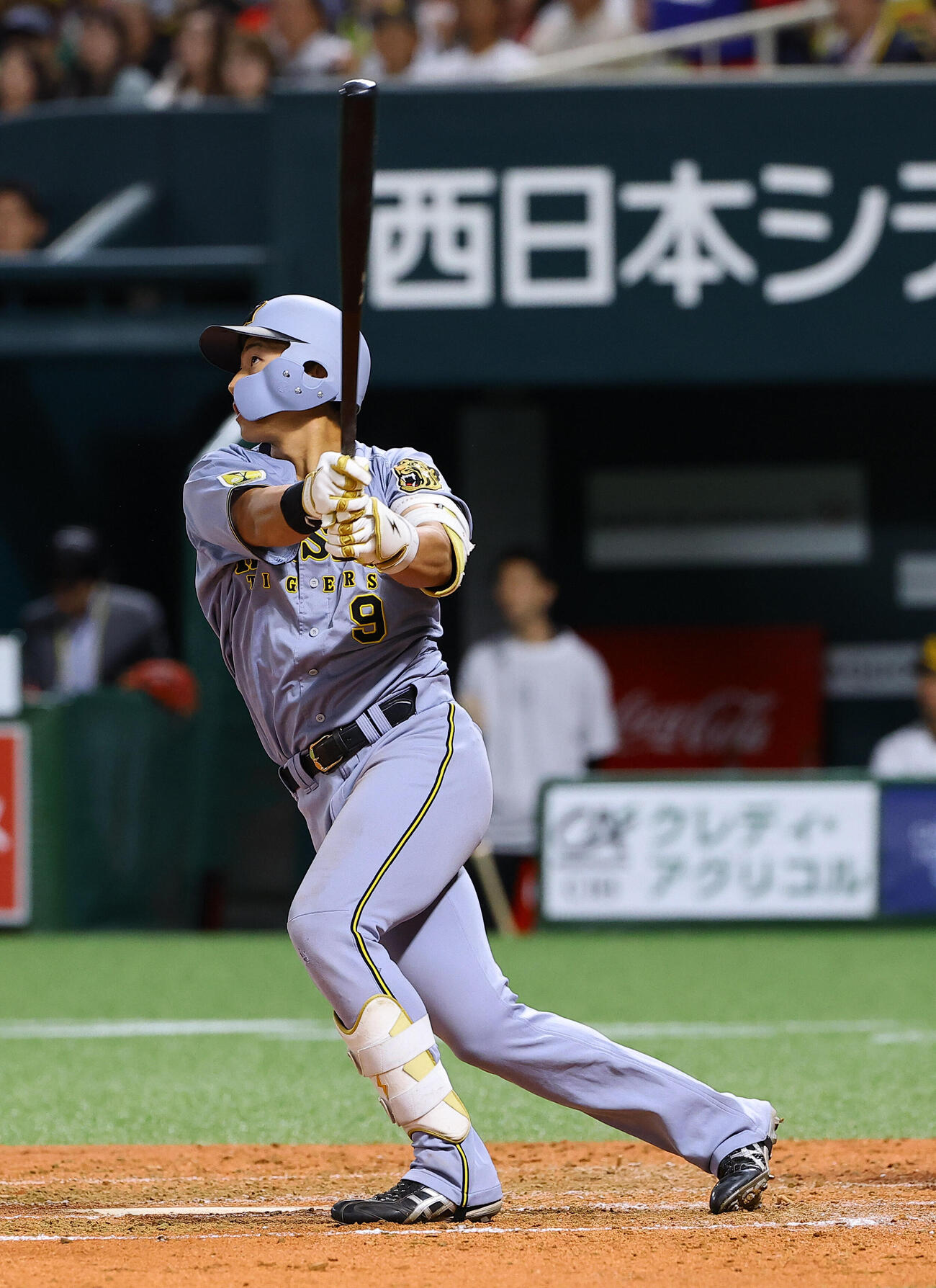 ソフトバンク対阪神　5回表阪神2死一塁、立石正広は2点本塁打を放つ（撮影・上田博志）