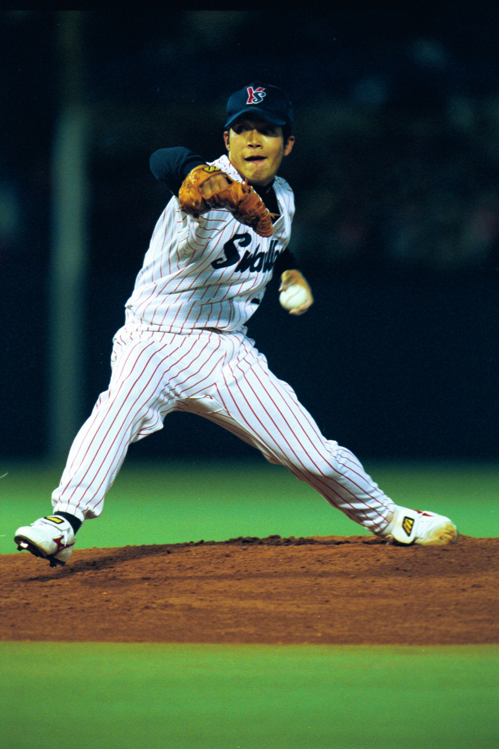 ヤクルト時代の藤井秀悟氏（2001年4月撮影）