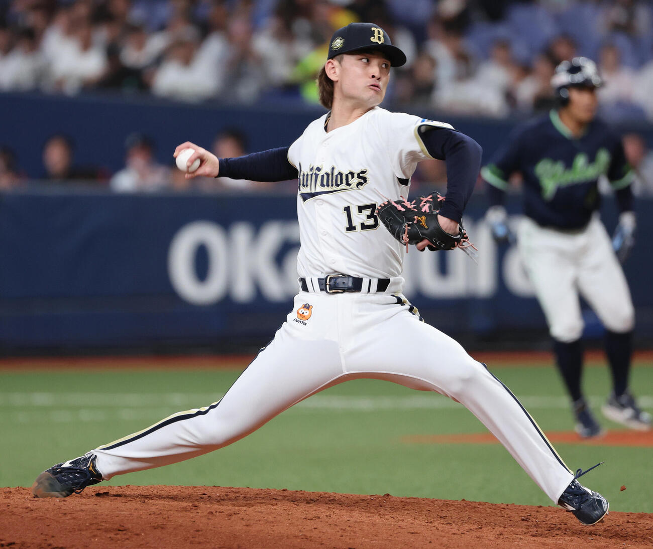 オリックス対ヤクルト　7回から登板のオリックス2番手寺西成騎（撮影・西尾就之）