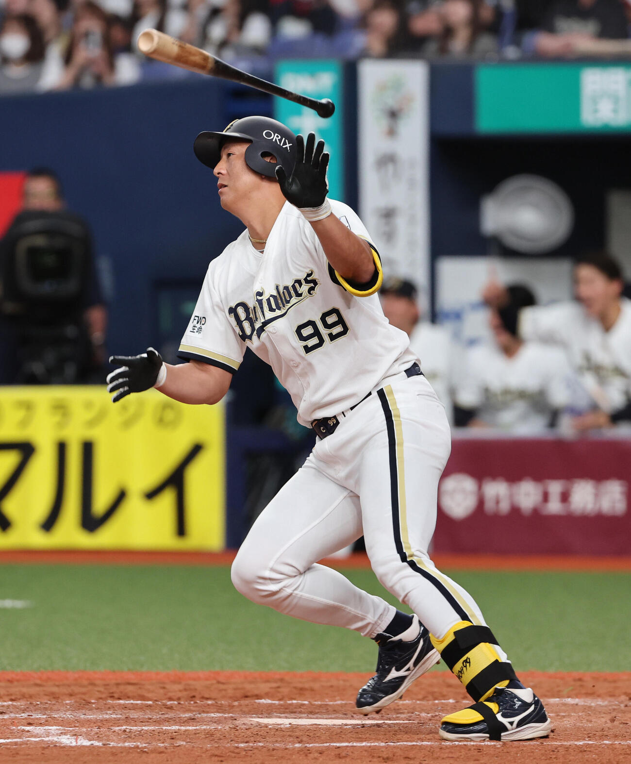 オリックス対ヤクルト　9回裏オリックス1死二、三塁、杉本裕太郎は逆転サヨナラ打を放つ（撮影・西尾就之）