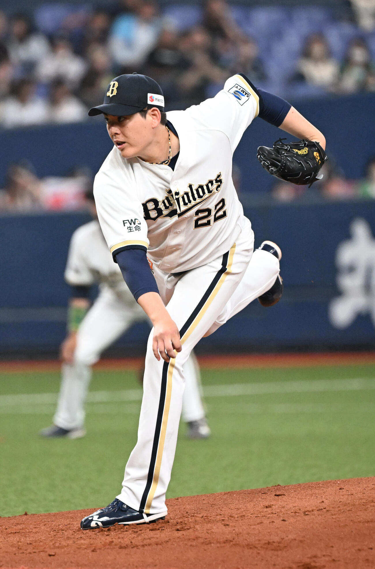 オリックス対ヤクルト　先発するオリックス九里亜蓮（撮影・和賀正仁）