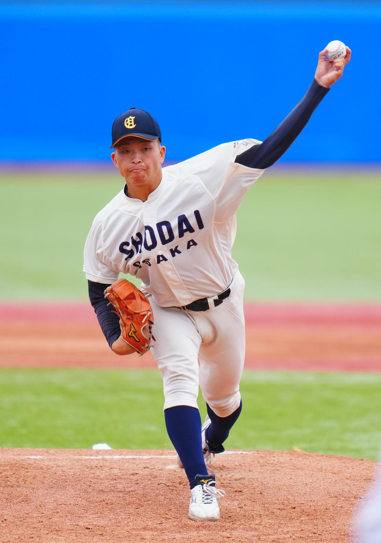 全日本大学野球選手権　2回戦　大商大対東日本国際大　力投する大商大先発の星野世那（撮影・垰建太）
