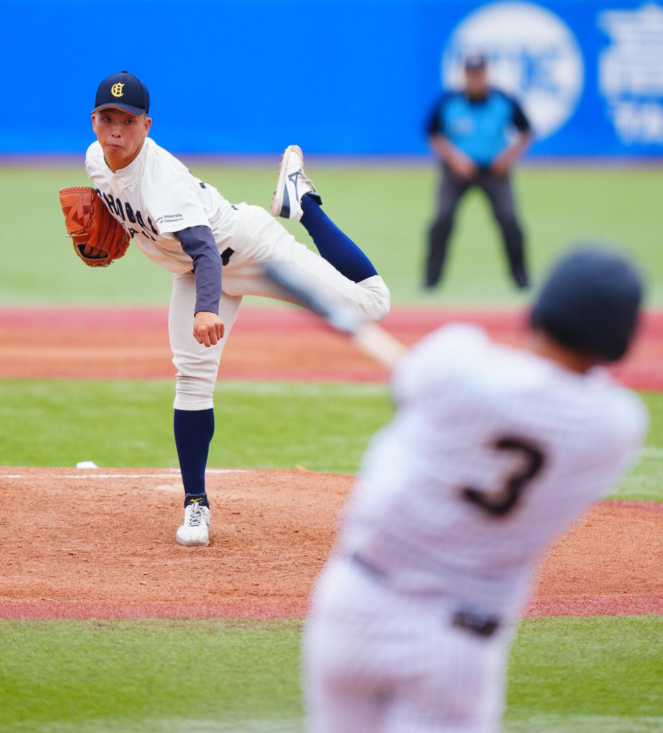 全日本大学野球選手権　2回戦　大商大対東日本国際大　力投する大商大先発の星野世那（撮影・垰建太）