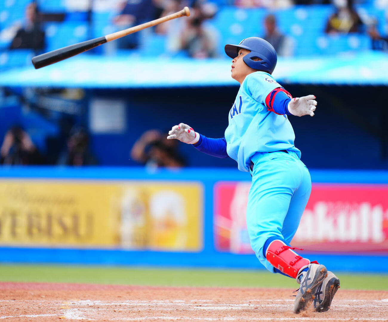 全日本大学野球選手権　2回戦　日体大対周南公立大　5回表日体大1死、ソロ本塁打を放つ酒井成真（撮影・垰建太）