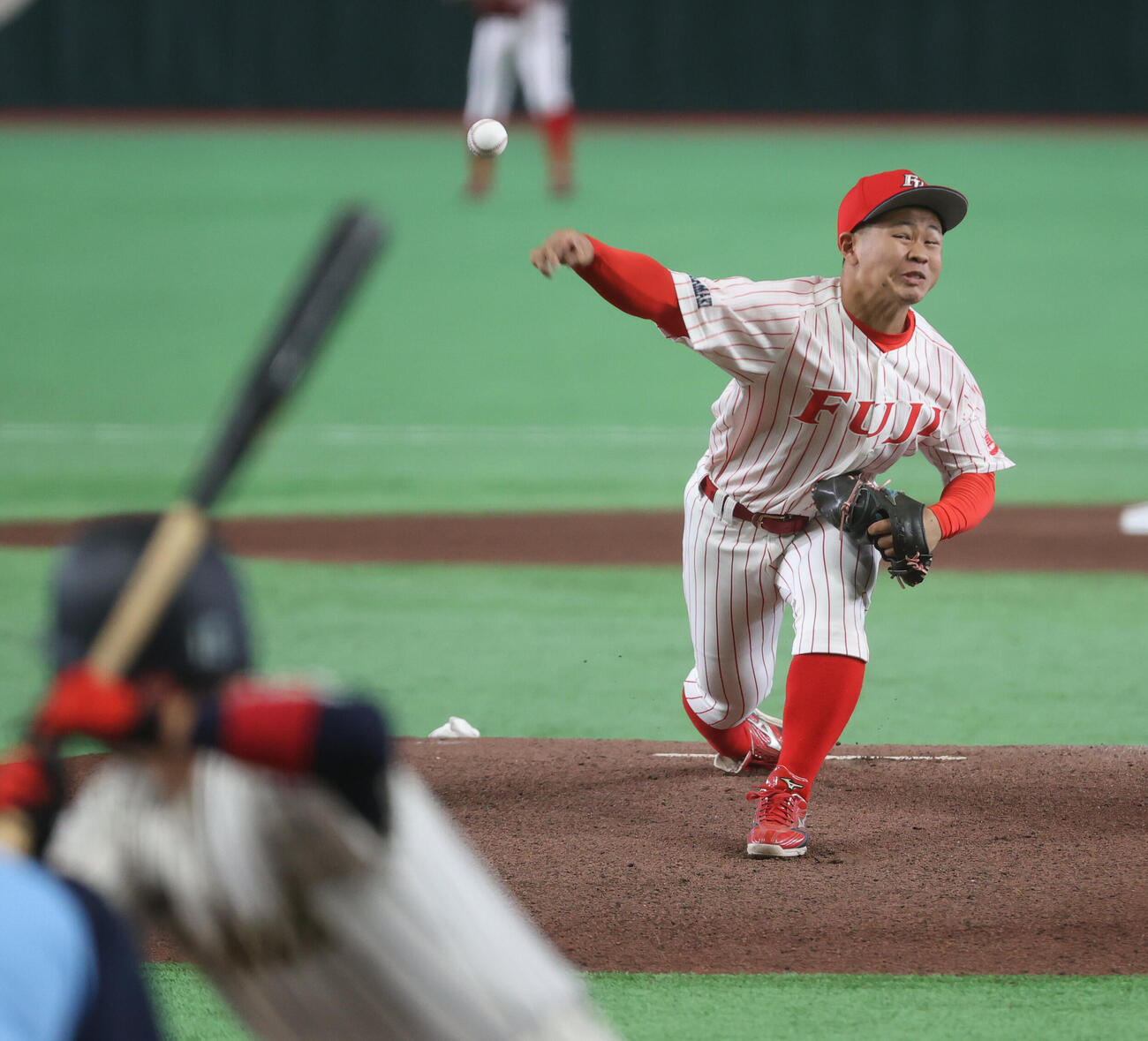 東海大九州対富士大　先発した富士大・中山雄仁郎（撮影・柴田隆二）　