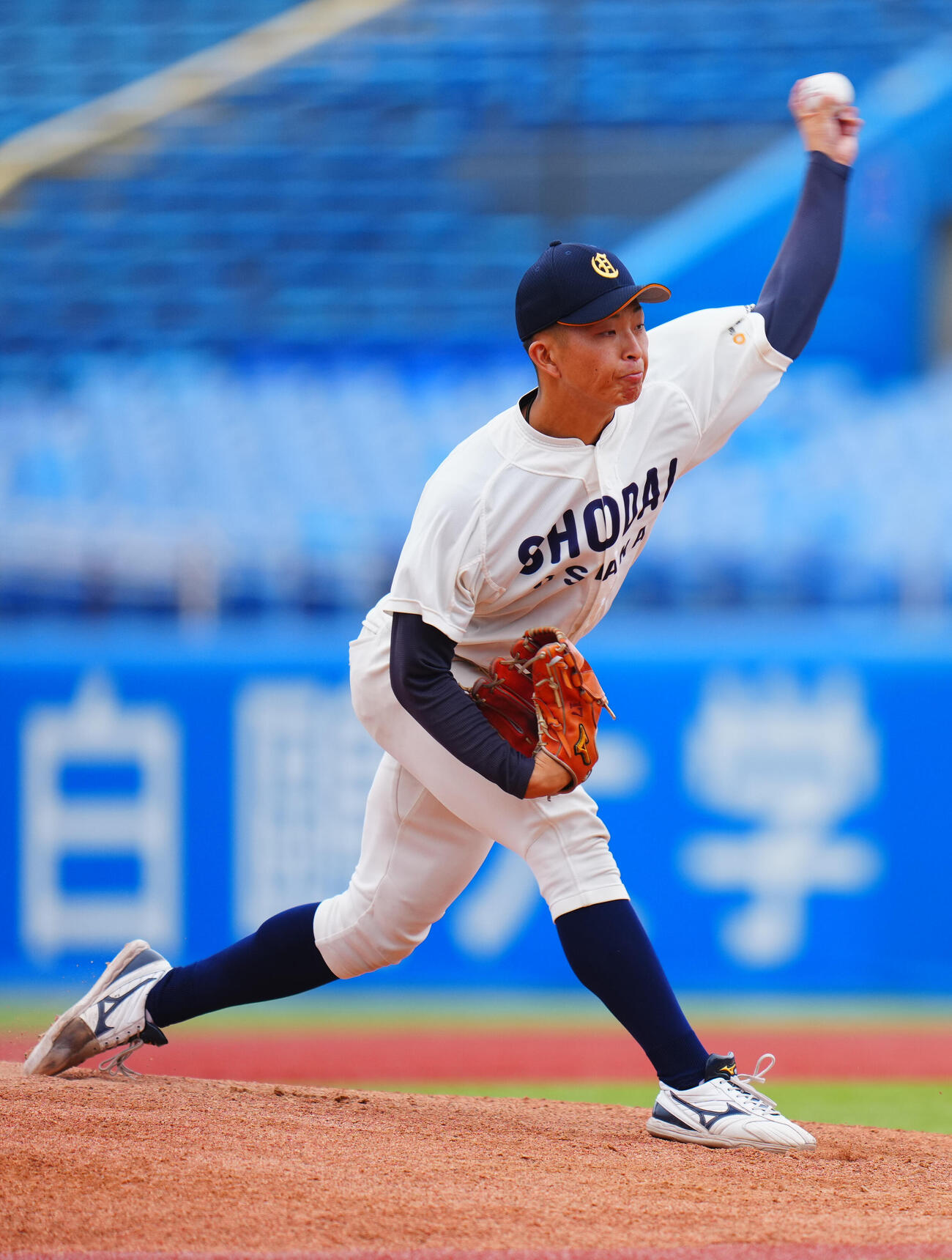 全日本大学野球選手権　2回戦　大商大対東日本国際大　力投する大商大先発の星野世那（撮影・垰建太）