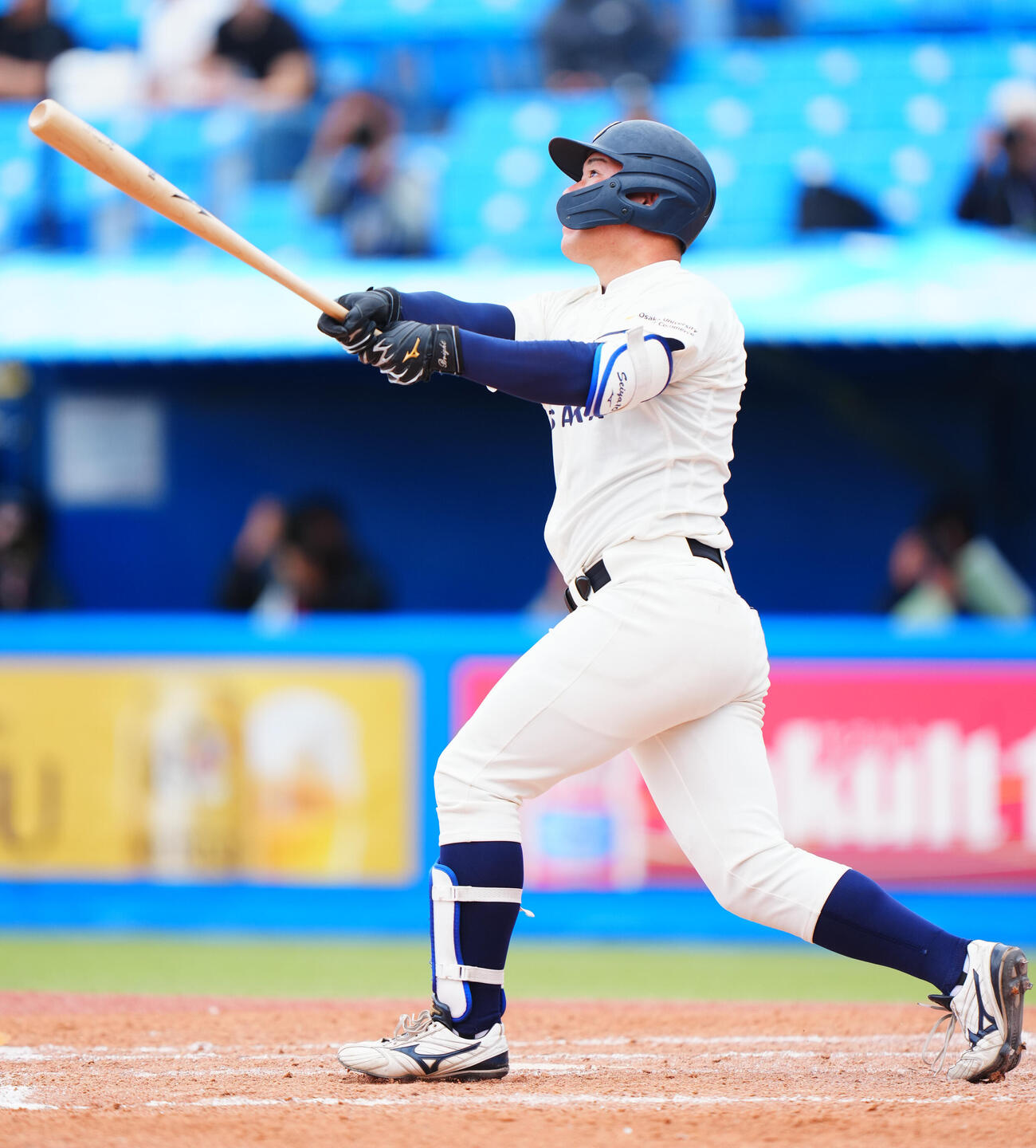 全日本大学野球選手権　2回戦　大商大対東日本国際大　5回表大商大2死一塁、2点本塁打を放つ春山陽登（撮影・垰建太）