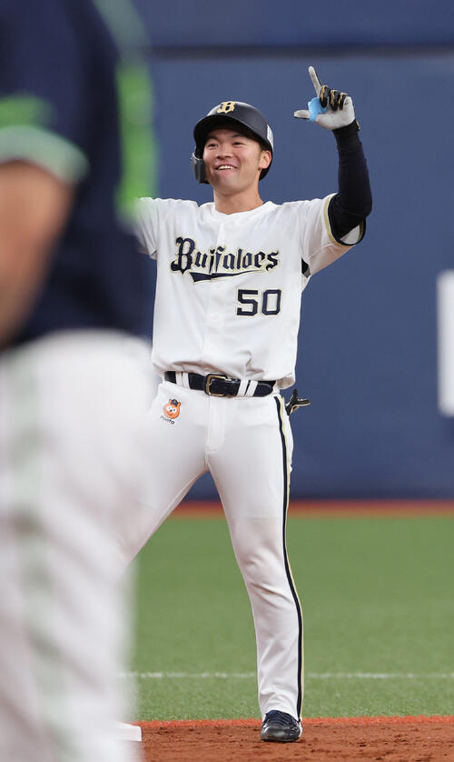 オリックス】山中稜真「良いところにに飛んでくれた」貴重な追加点 5