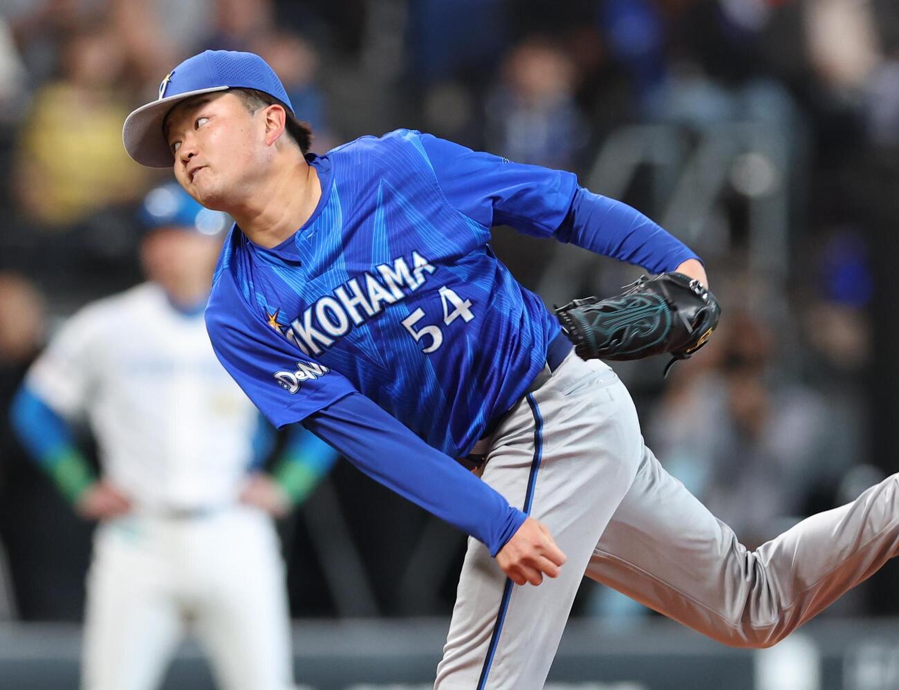日本ハム対DeNA DeNA先発の石田裕太郎（撮影・黒川智章）
