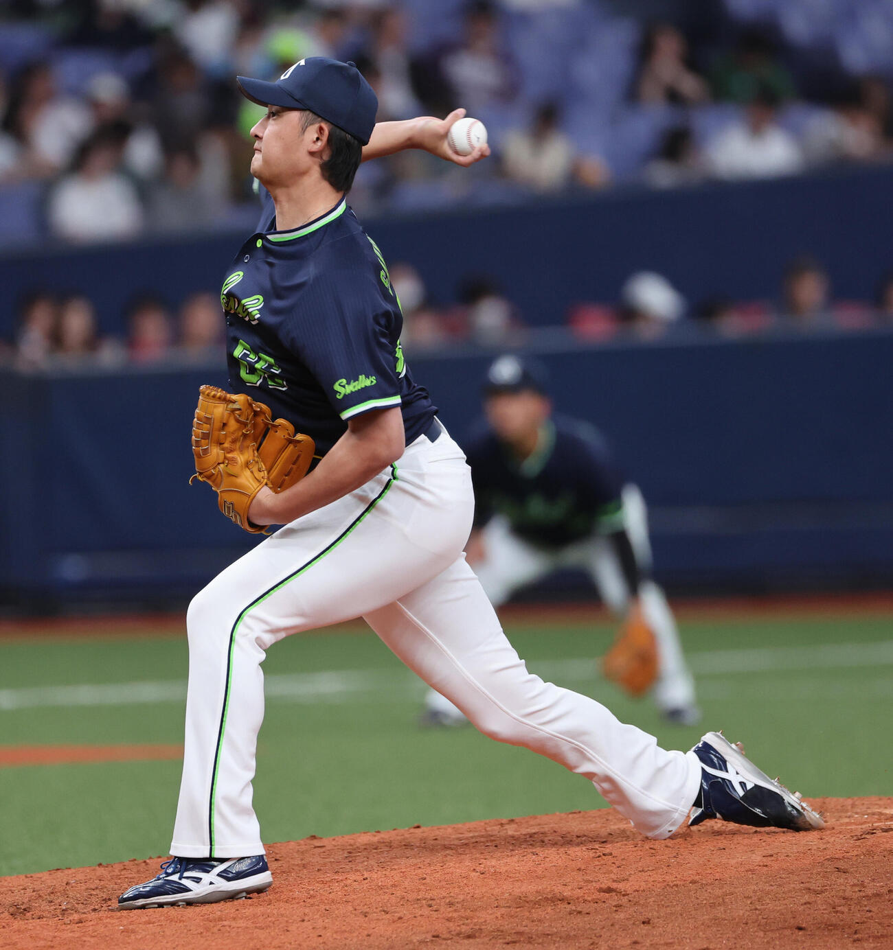 オリックス対ヤクルト　8回から登板のヤクルト4番手阪口皓亮（撮影・西尾就之）