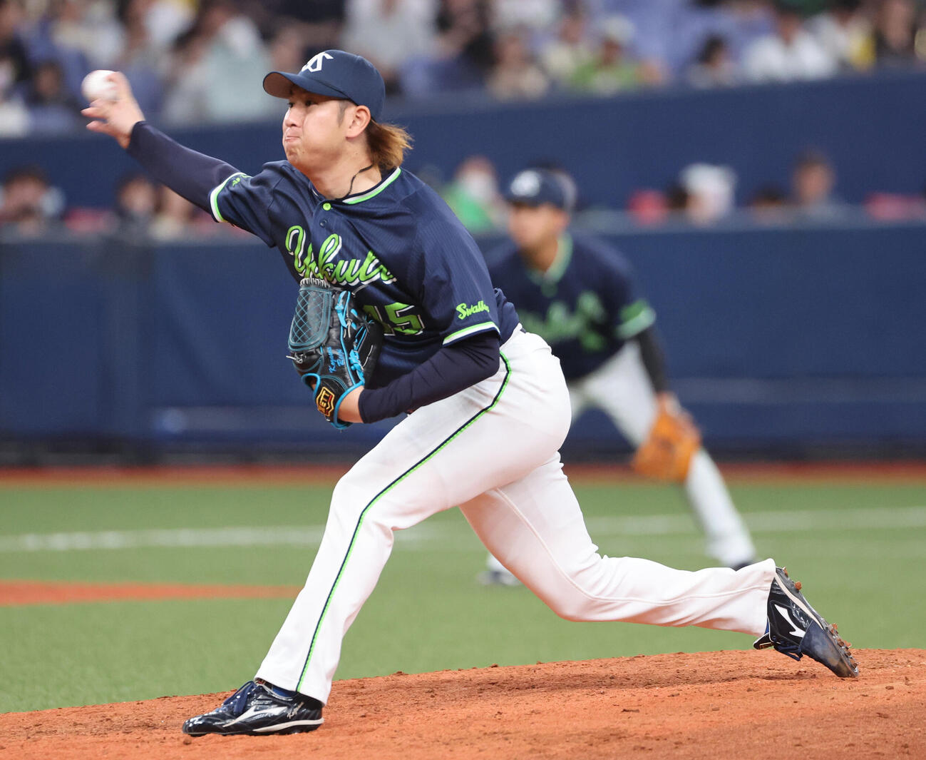 オリックス対ヤクルト　ヤクルト3番手の小沢怜史（撮影・西尾就之）