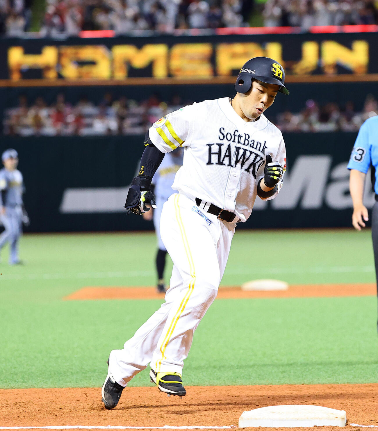ソフトバンク対阪神　5回裏ソフトバンク1死、近藤健介は勝ち越しソロ本塁打を放つ（撮影・上田博志）