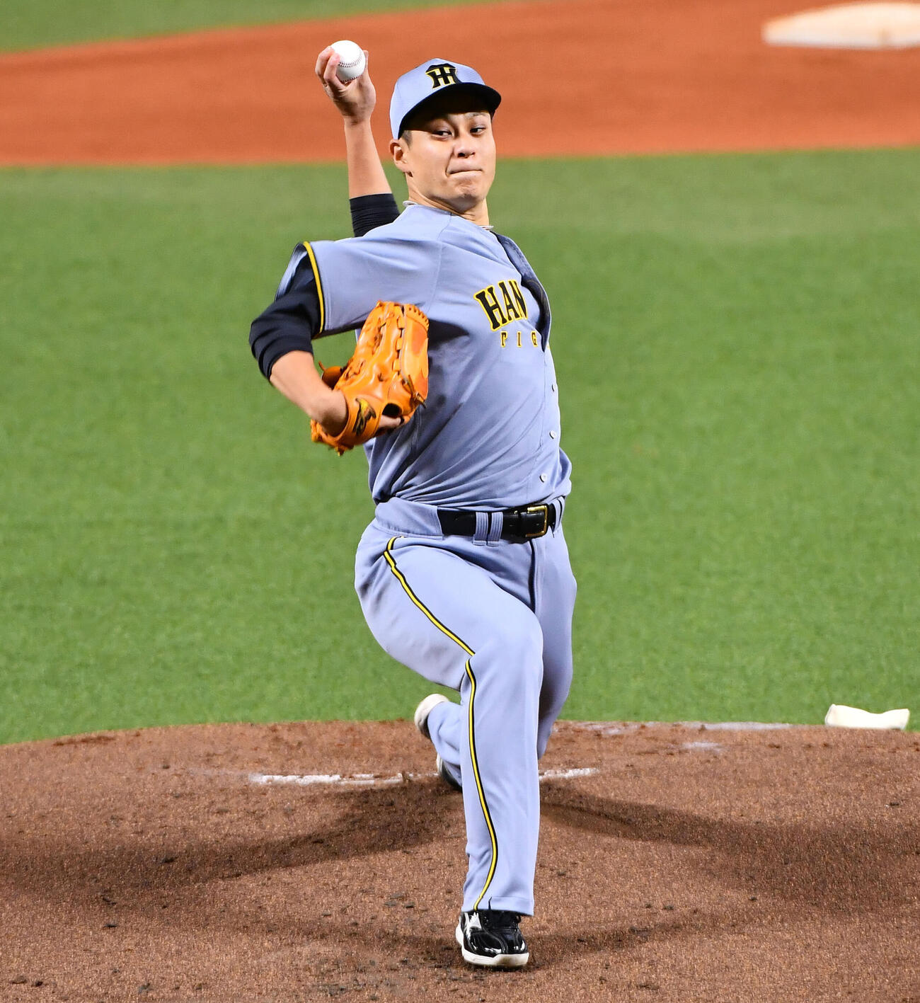 ソフトバンク対阪神　阪神先発の大竹耕太郎（撮影・岩下翔太）