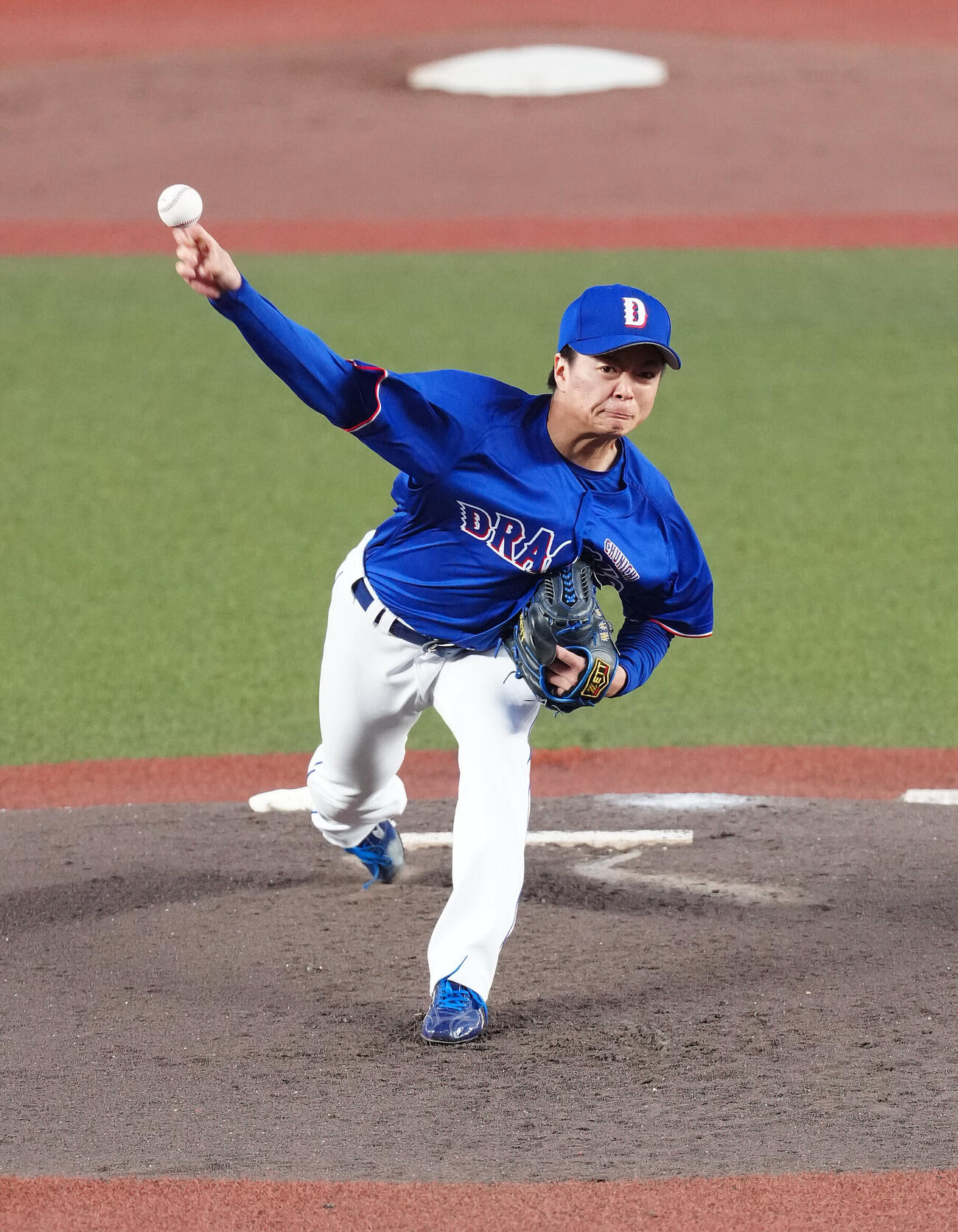 ロッテ対中日　先発し力投する中日桜井頼之介（撮影・鈴木みどり）