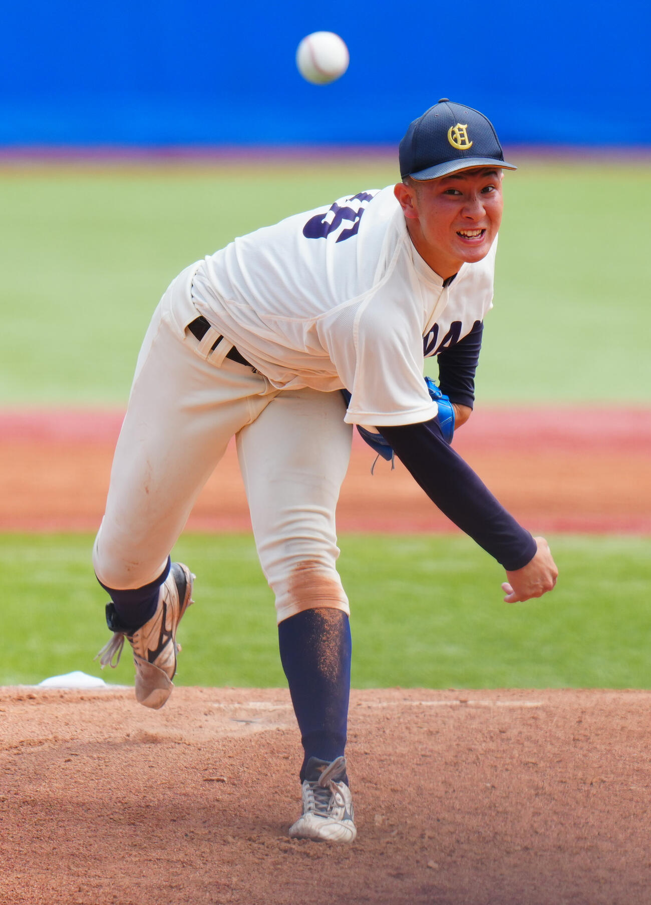 全日本大学野球選手権　準々決勝　大商大対東北福祉大　力投する大商大先発の中山優月（撮影・垰建太）